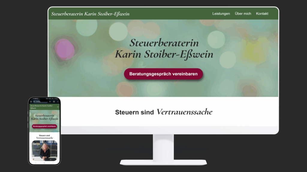 Persönliche Vorstellung der Steuerberaterin Karin Stoiber-Eßwein