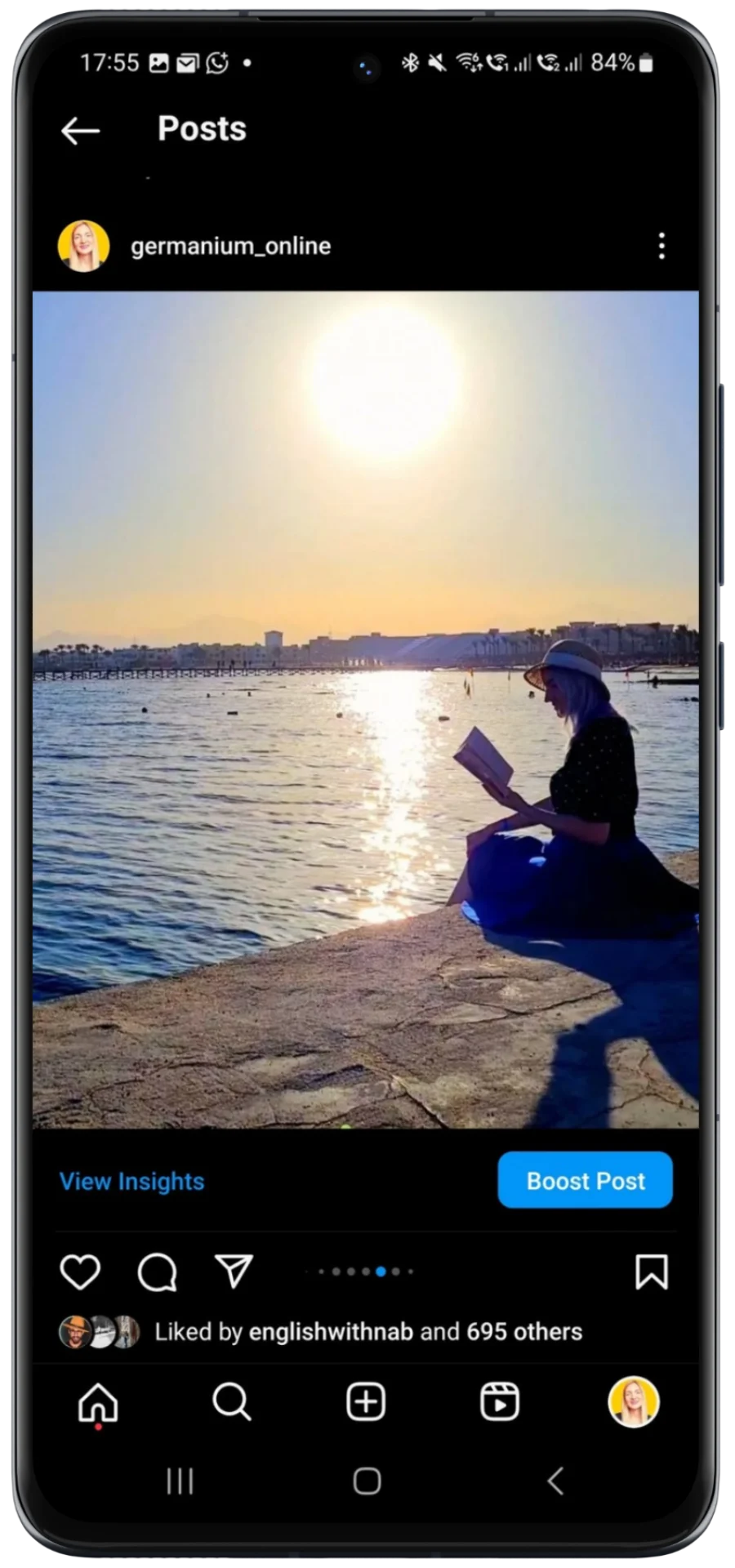 Ästhetisches Instagram Foto mit ruhiger Szene am Wasser für visuelles Storytelling und Lifestyle Content.