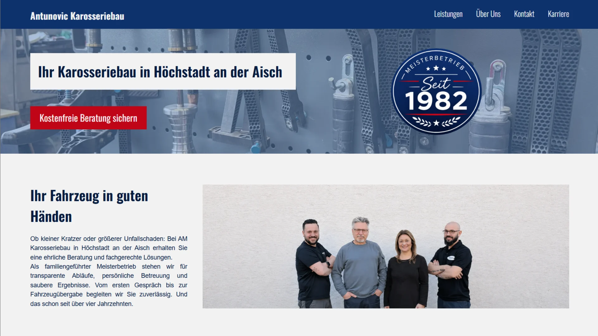 Startseite von AM Karosseriebau in Höchstadt an der Aisch