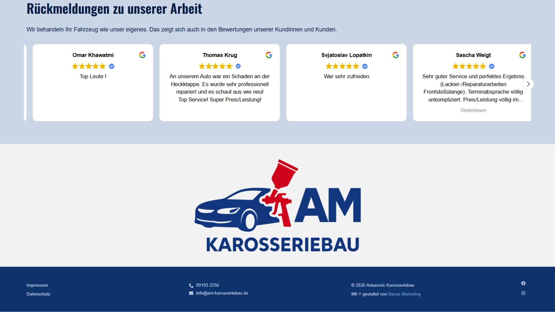 Kundenbewertungen von AM Karosseriebau in Höchstadt